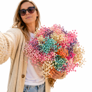Gipsówka STABILIZOWANA gypsophila suszona | 400 g 75cm OGROMNY BUKIET