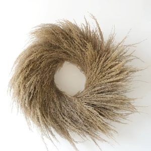 Wieniec, wianek naturalny ze stabilizowanej trawy pampasowej BOHO 60cm XXL